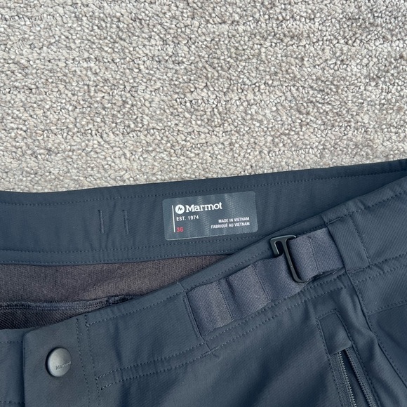 Marmot Portal Climbing Hiking Pants Men's 36 Midweight Softshell Black $125 MSRP - Picture 5 of 6